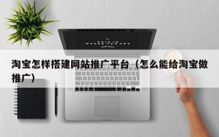 商洛淘宝怎样搭建网站推广平台（怎么能给淘宝做推广）